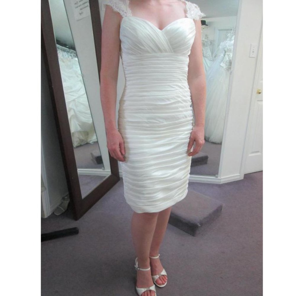 NEW MOONLIGHT GORGEOUS PENCIL IVORY WEDDING DRESS Bachelorette/Destination